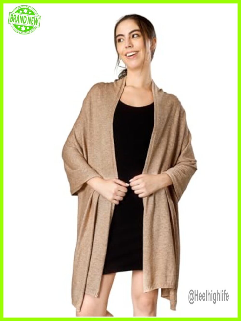 100% Pure Cashmere Knitted Wrap Pashmina Shawl Extra Large Scarf Stole